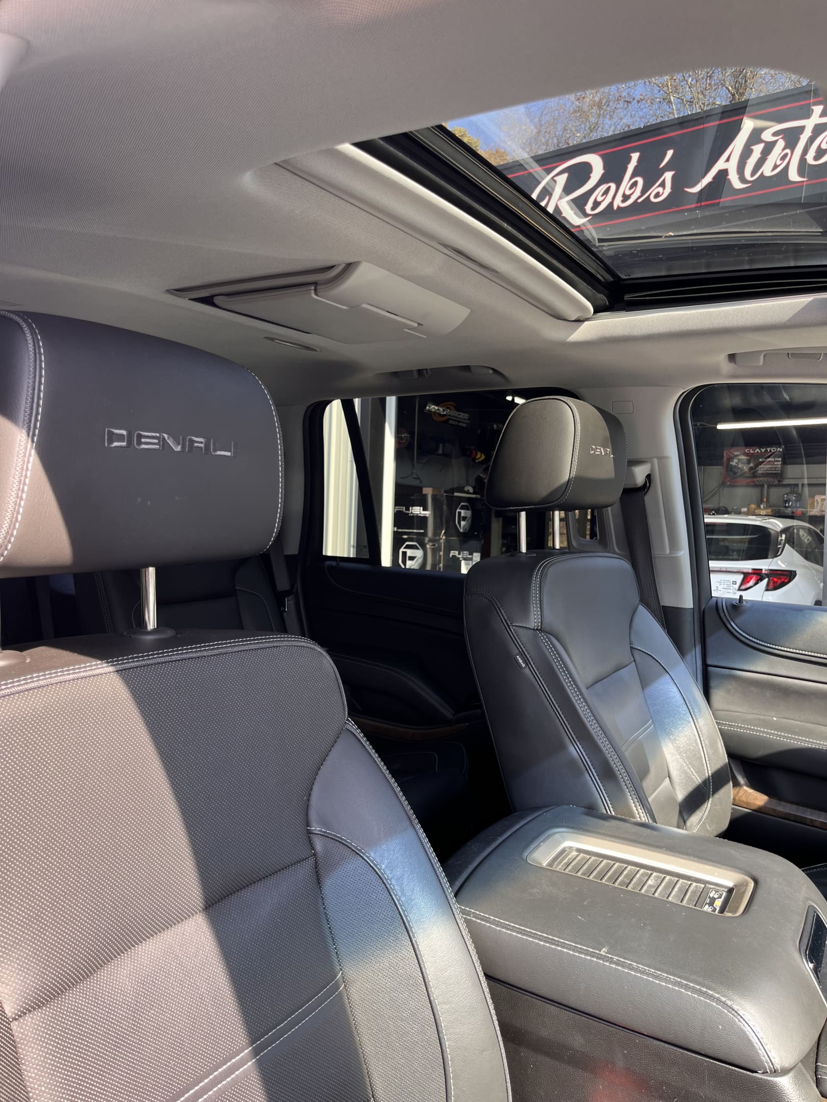 NEW ARRIVAL!! 2018 GMC Yukon Denali!! One owner car! Perfect Carfax! ONLY 47k miles! Loaded with navigation, DVD, heads up display, 22” wheels, retractable side steps, heated and cooled front seats, heated 2nd row captains chairs, third row, moonroof and much much more. Why buy new!! Won’t last at $38,900!!