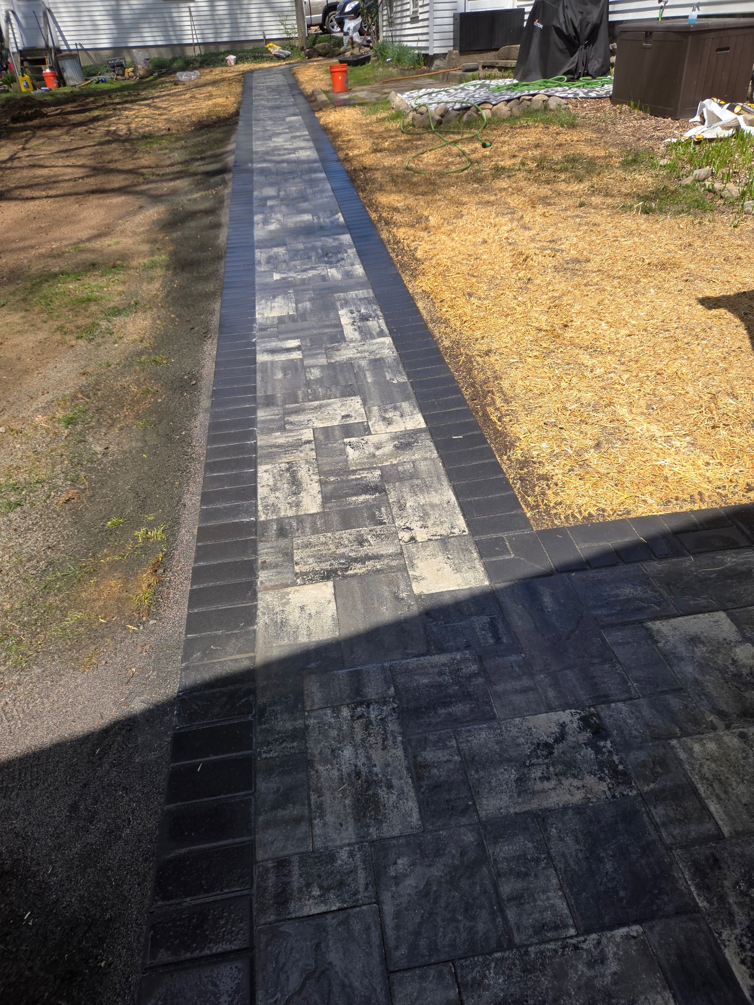 Walkway and outdoor living space