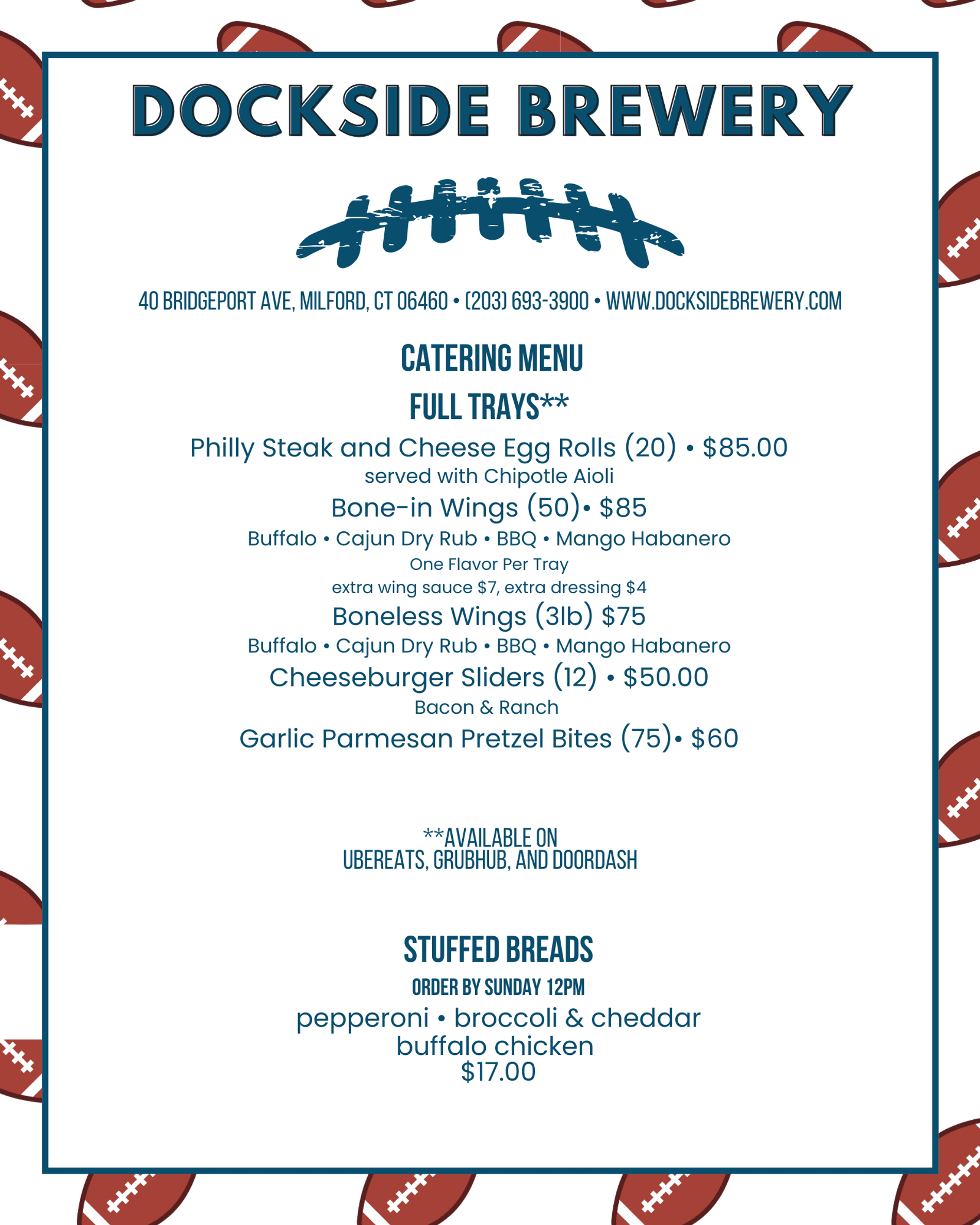 Dockside Brewery Igloo Park, Party Trays to Go & February Specials