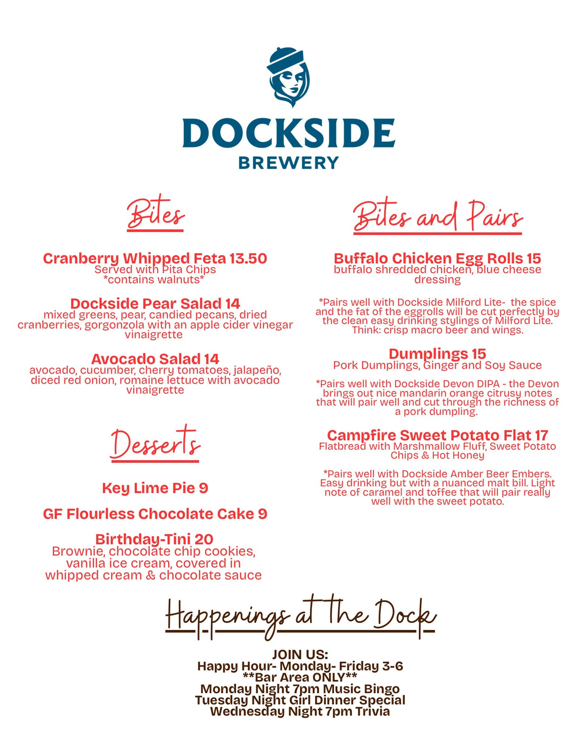 Dockside Brewery Igloo Park & January Specials